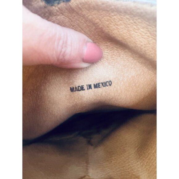 Frye Black Leather Knee-High Riding Boot Buckle Harness 5.5 Western Boho Cottage - Picture 14 of 15